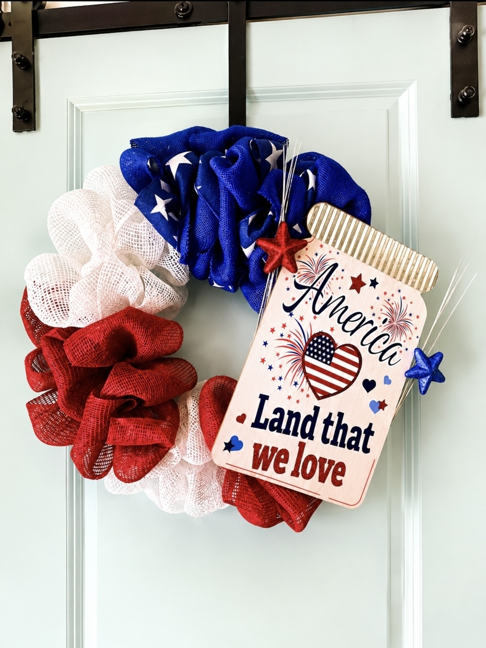 🇺🇸 Handmade Patriotic Wreath 🇺🇸